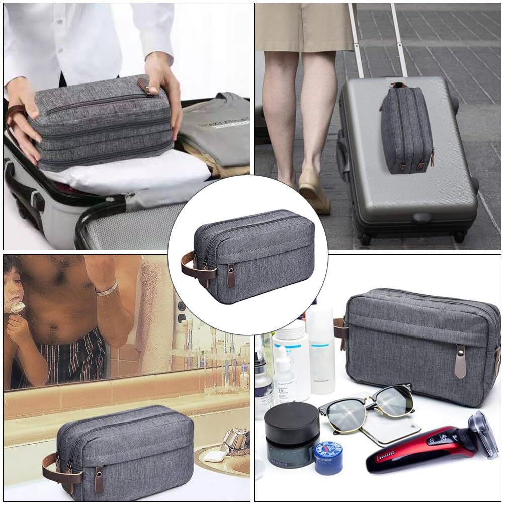 Canvas Toiletry Bag Men Travel Toiletry Bag 3.5x5.9x9.8 inch Shaving Bags Kit view 3