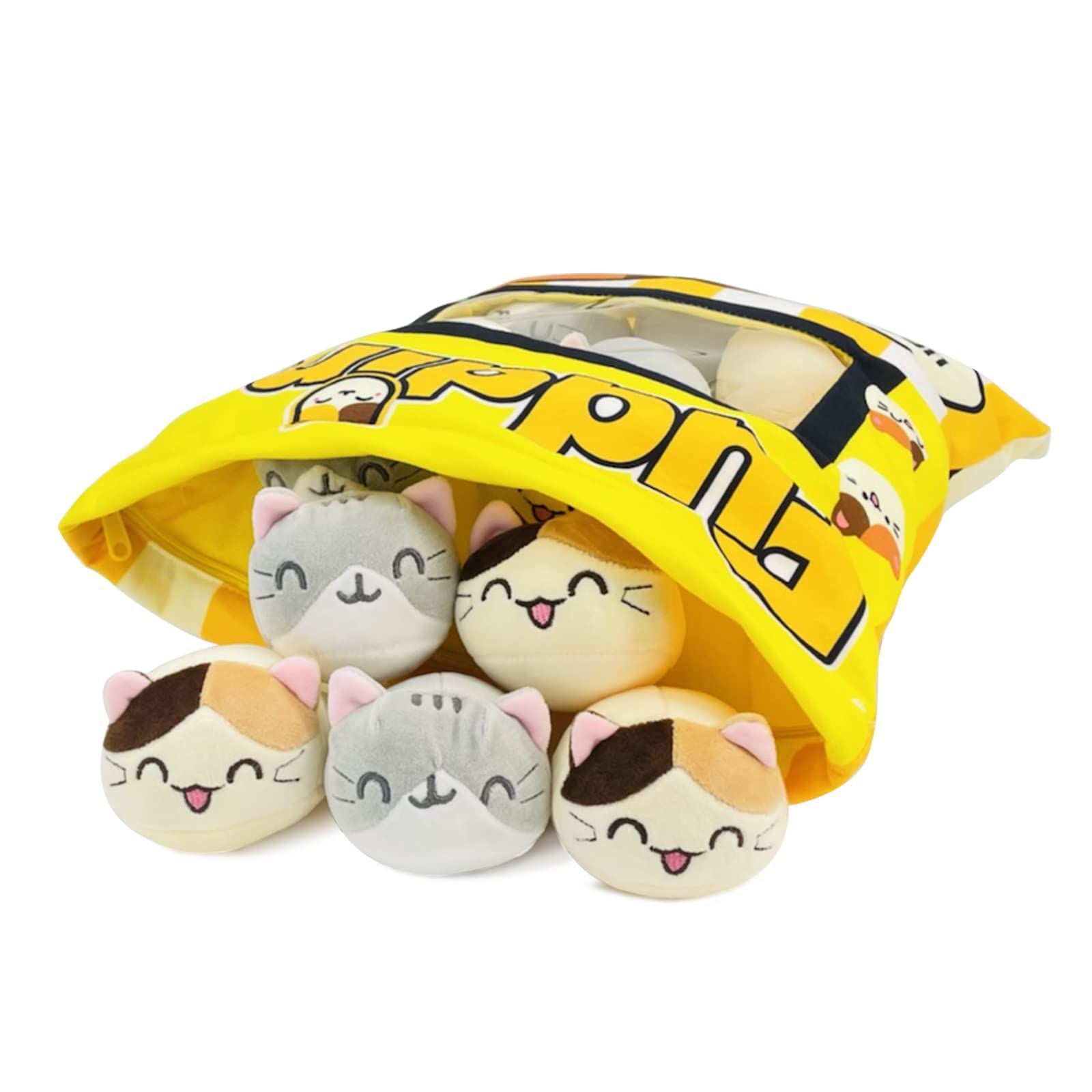 Cute Plush Pillow, Removable Fluffy Animal Kitten Dolls, Soft Animals Stuffed view 3
