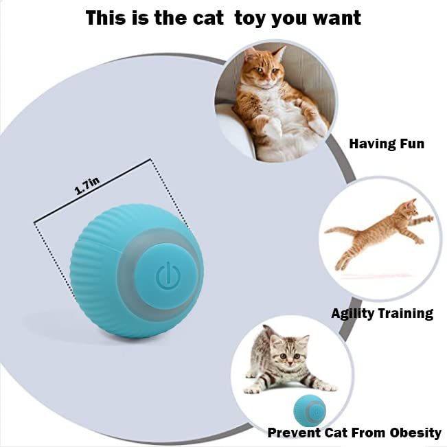 Pet's Cat Toy Ball,Cat Toy,Magic Rolling and Sound Ball for Indoor Playing view 3