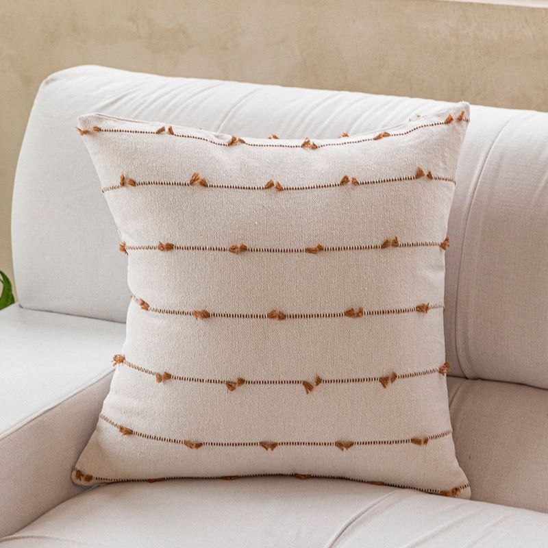 Boho Throw Pillow Covers 18x18 Set of 2 Modern Farmhouse Decorative Cushion view 4
