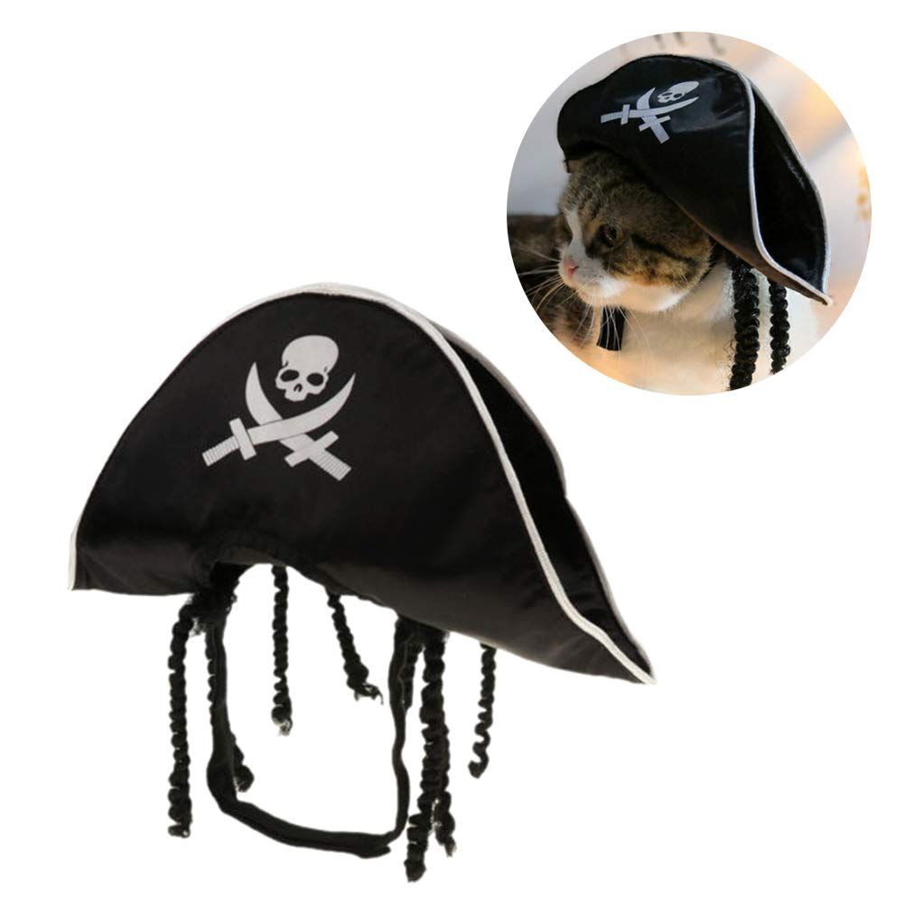 Skull Hat Delicate Pirate Design Hat Pet Halloween Hat Pet Dog Hat Decoration view 3