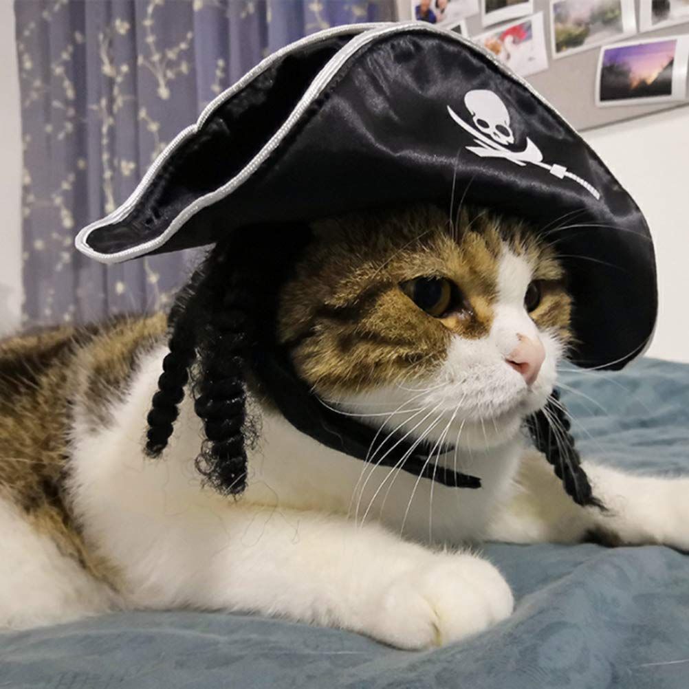 Skull Hat Delicate Pirate Design Hat Pet Halloween Hat Pet Dog Hat Decoration view 4