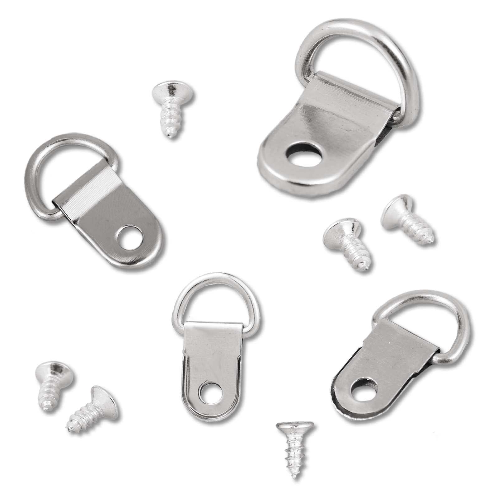 50pcs D Ring Hangers, Heavy Duty Small D-Ring Picture Hangers Kit with 50pcs view 4