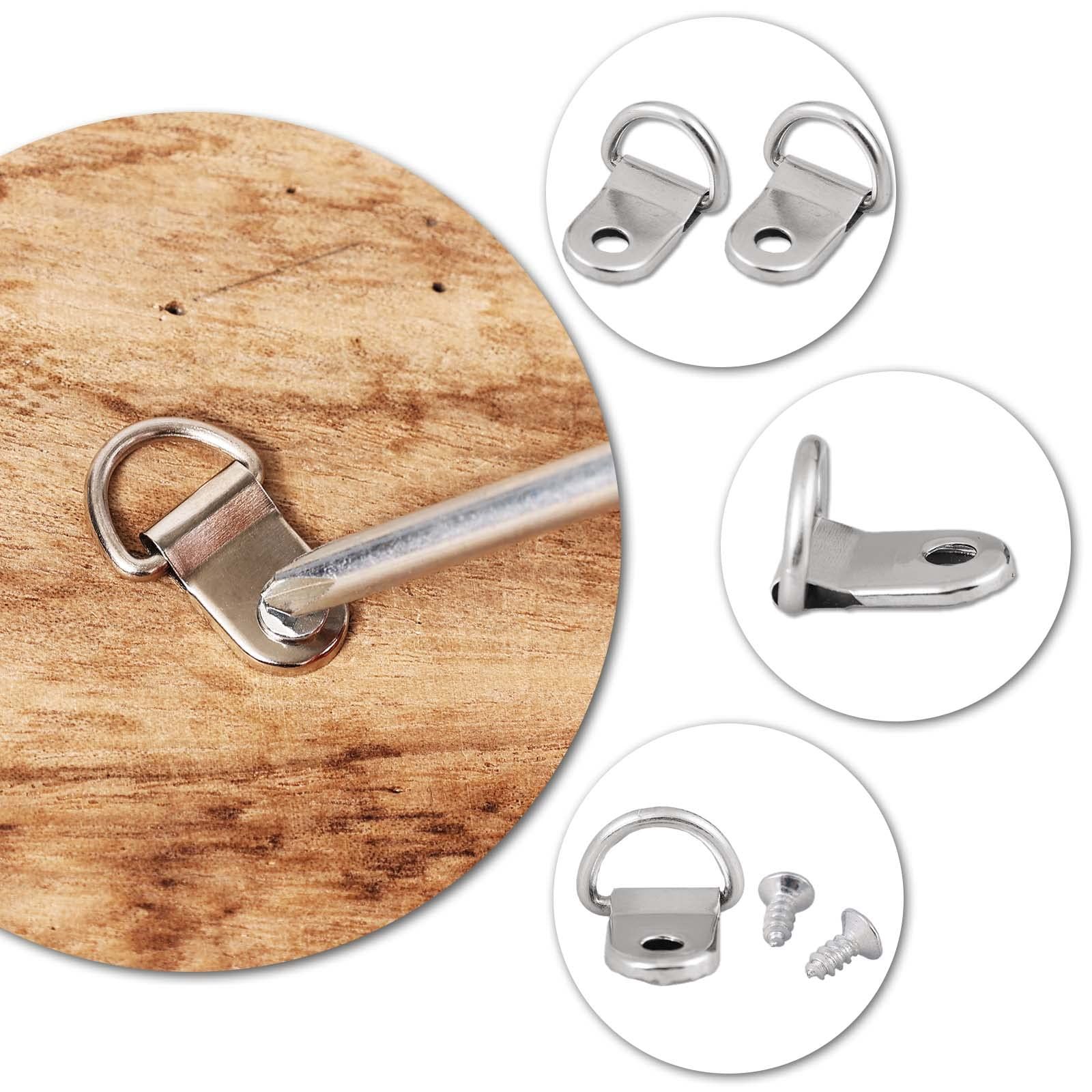 50pcs D Ring Hangers, Heavy Duty Small D-Ring Picture Hangers Kit with 50pcs view 5