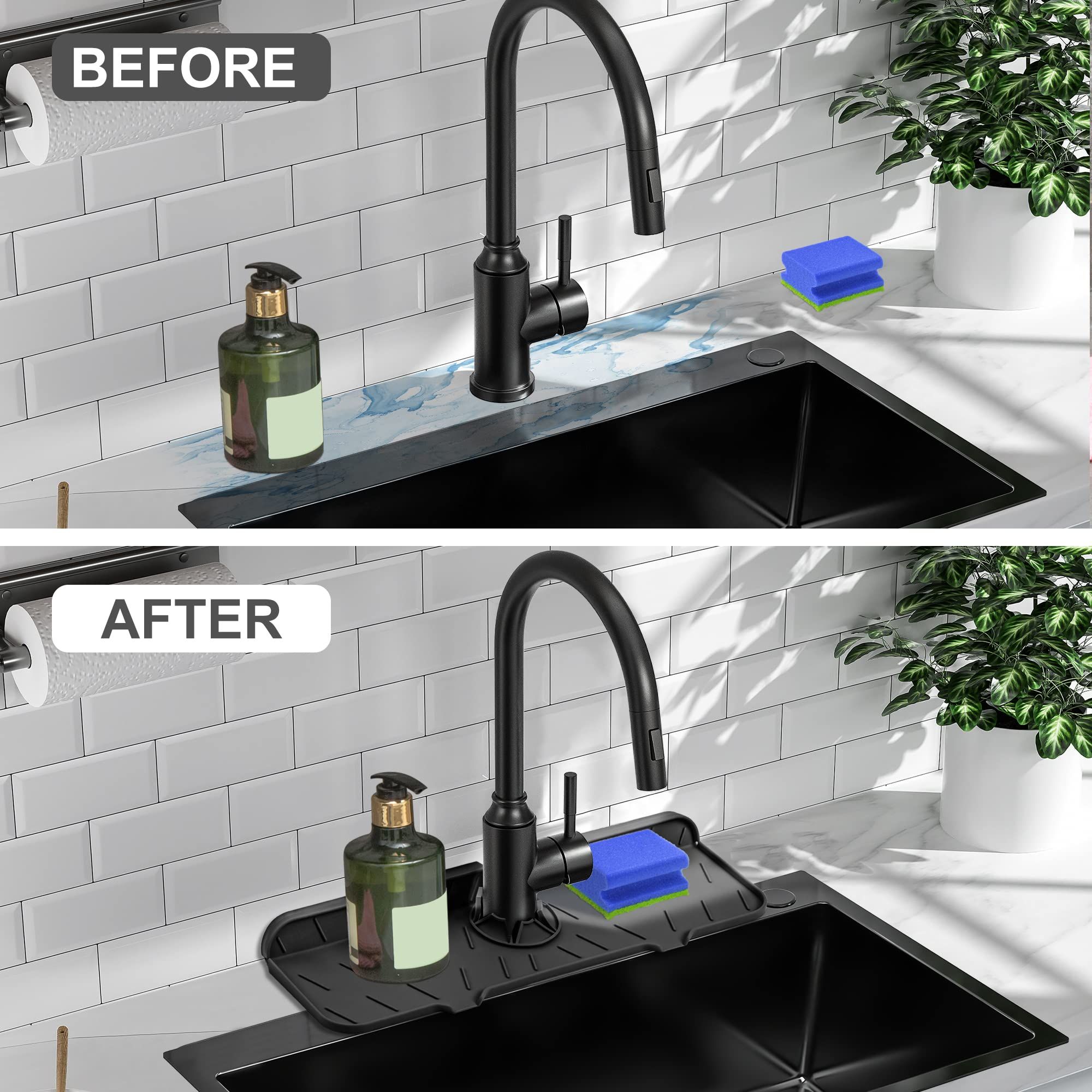 Silicone Sink Splash Guard 2 - Slope Upgraded Faucet Mat view 4