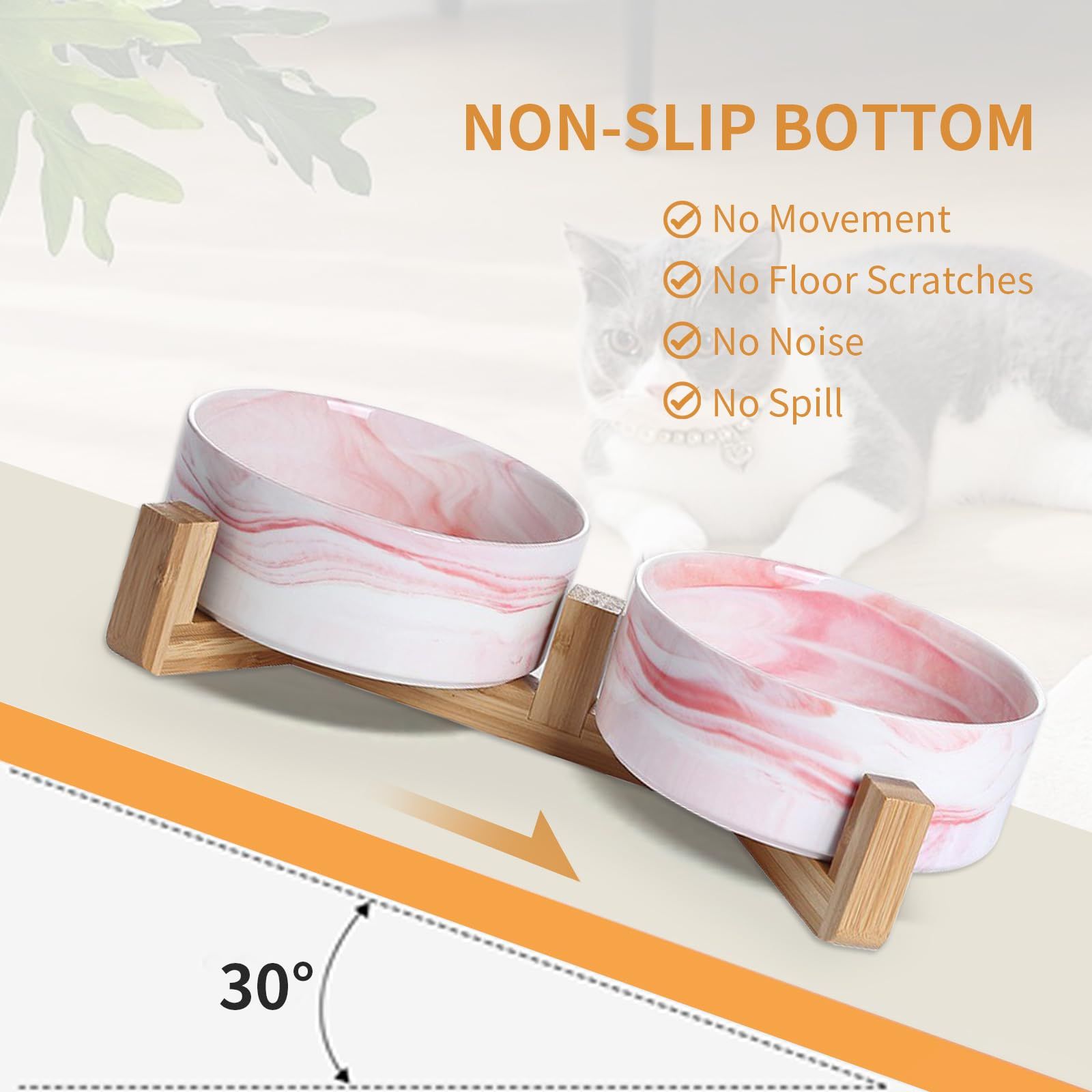 Ceramic Round Pet Feeder view 2