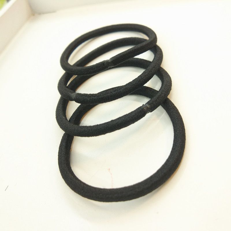 Hair Ties Mini Seamless Black Hair Bands Soft Elastics Ponytail Holders Hair view 4