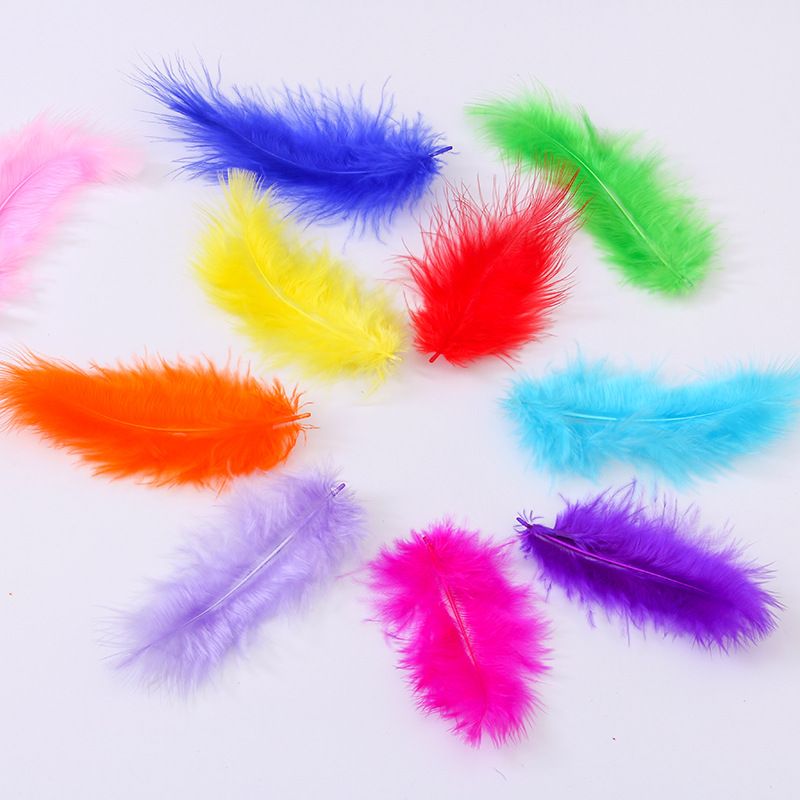 100pcs Colorful Feathers Bulk Feathers Assorted Colors for Crafts DIY view 2
