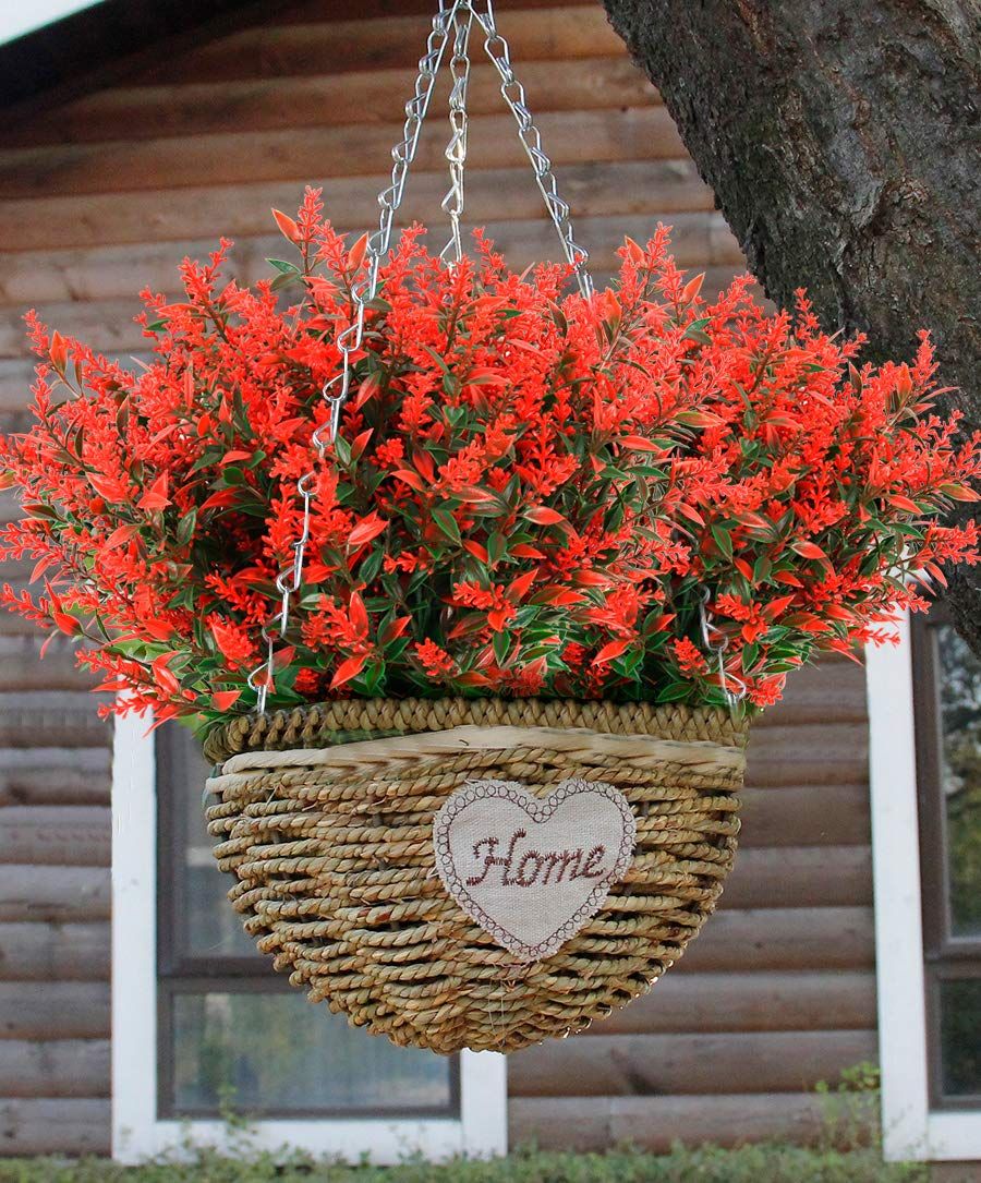 Artificial Lavender Flowers Plants UV Resistant Faux Outdoor Plastic Greenery view 5