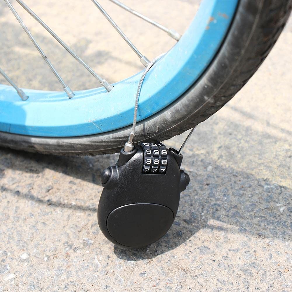 Combination Lock, Black, Suitcase, Helmet, Bike, Luggage, Doors, Briefcase view 3