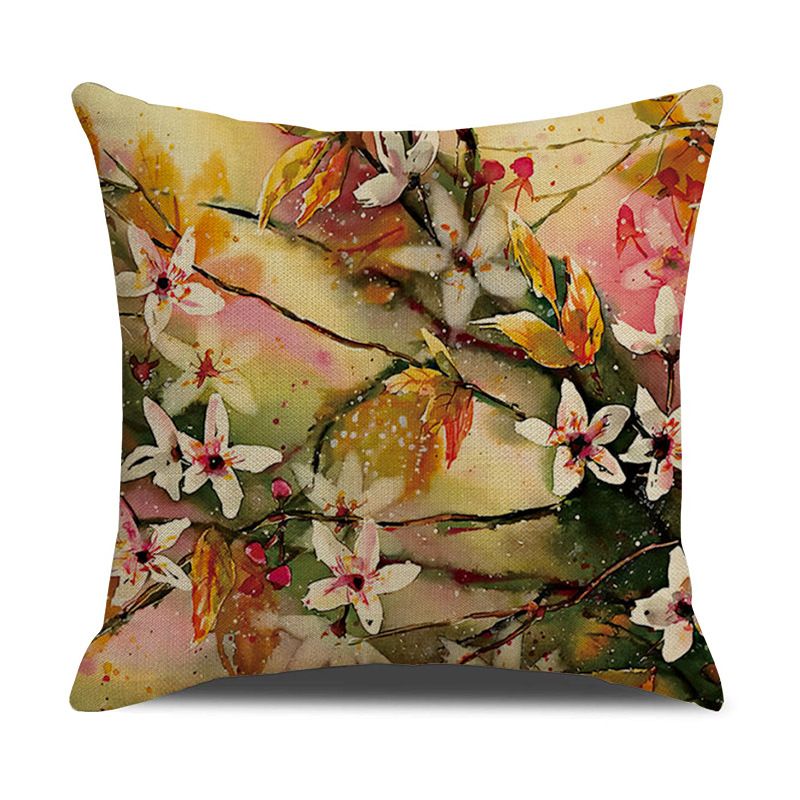4 Pack Outdoor Waterproof Throw Pillow Covers 18x18 Inch Linen Garden Cushion view 4