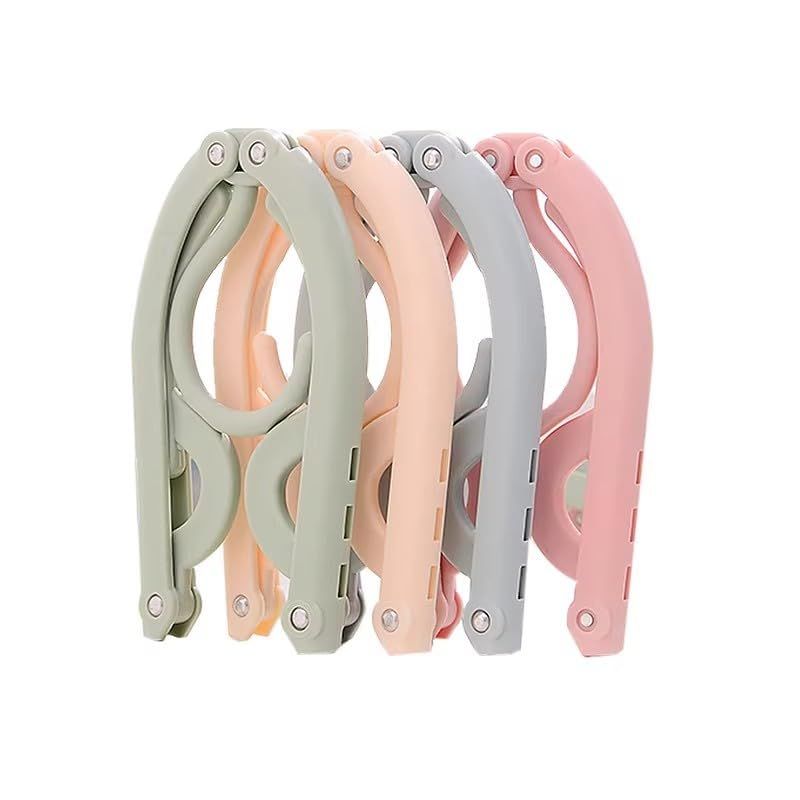 4 Pcs Travel Hangers,Portable Folding Clothes Hangers ，Clothes Drying Rack for view 3