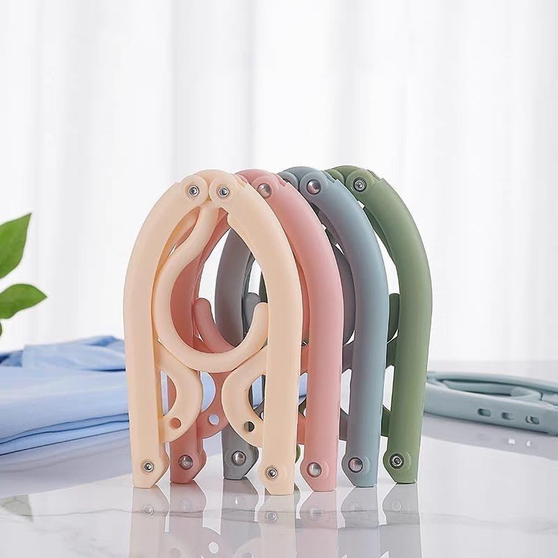 4 Pcs Travel Hangers,Portable Folding Clothes Hangers ，Clothes Drying Rack for view 5