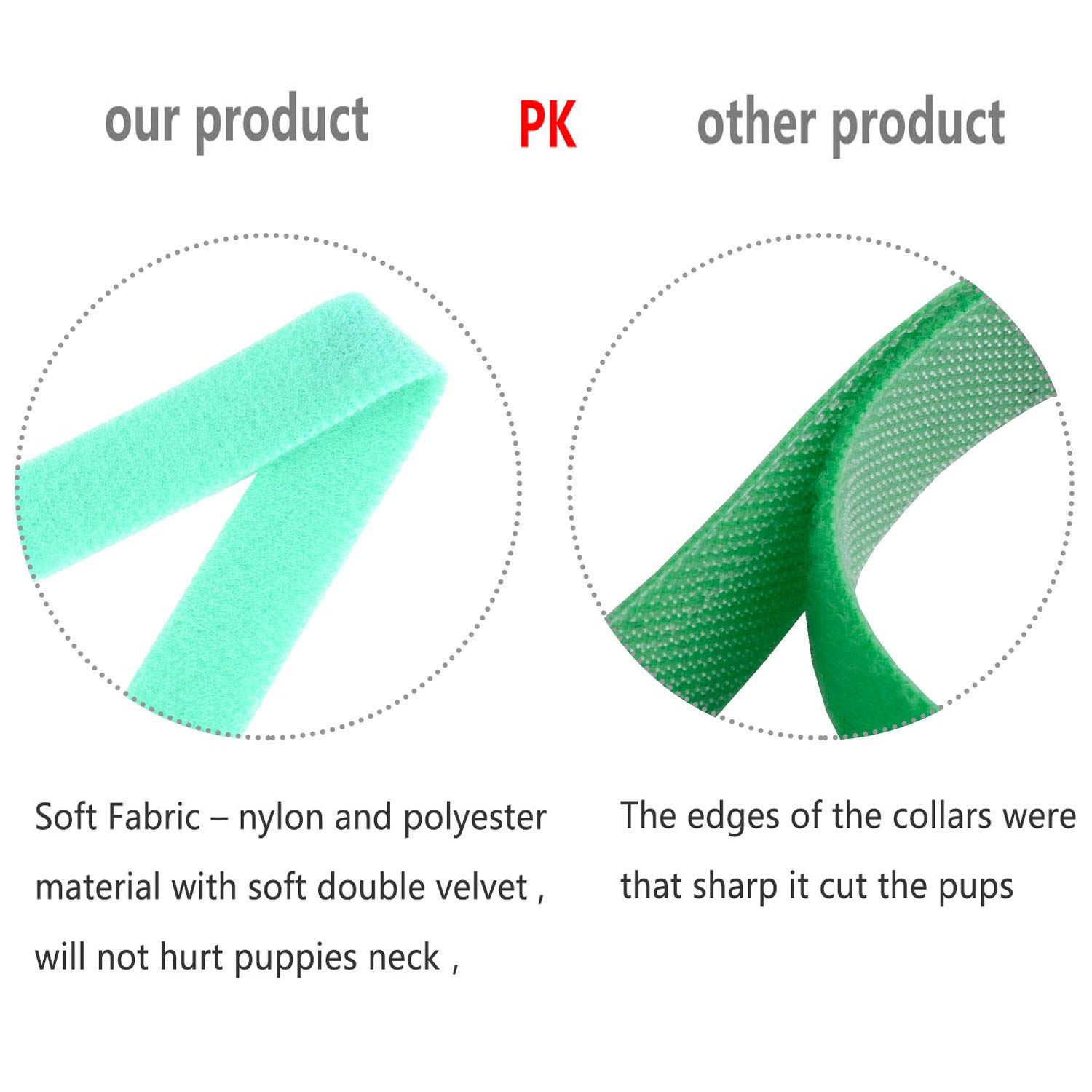 15 Colors Puppy ID Collars Whelping Dog Band Newborn Soft Fabric Adjustable view 3