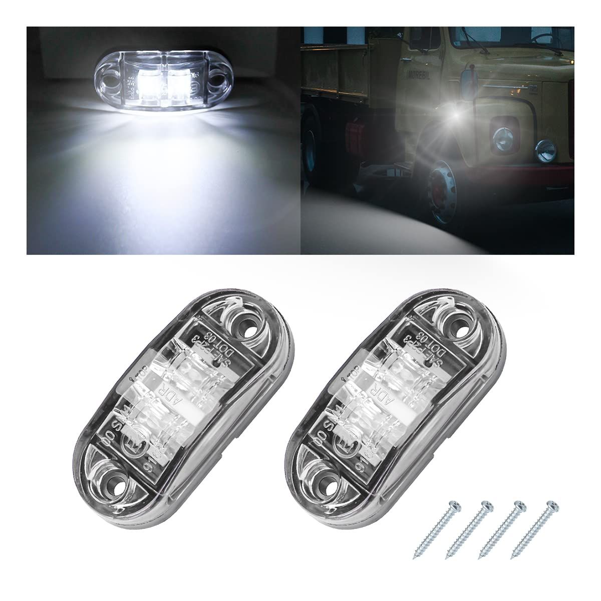 2PCS LED Side Marker Light