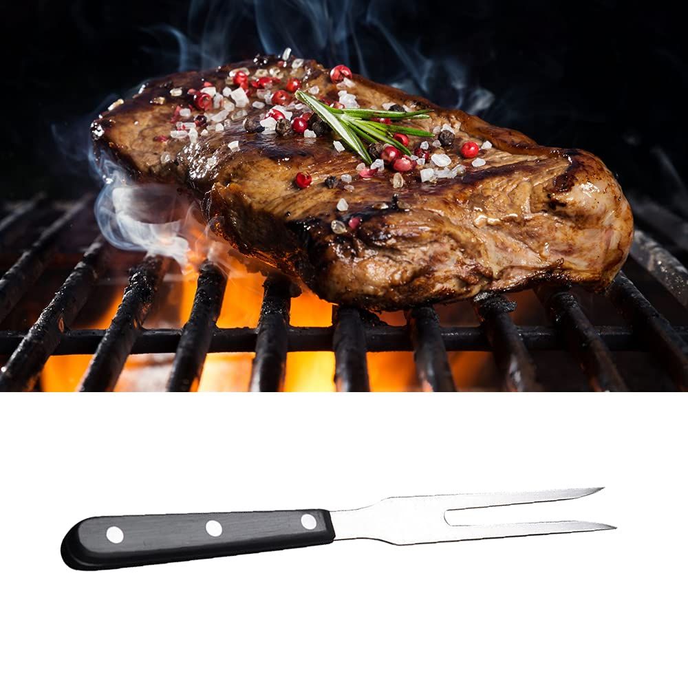 Carving Fork Pot Forks Stainless Steel Meat Serving Fork with Plastic Handle view 5