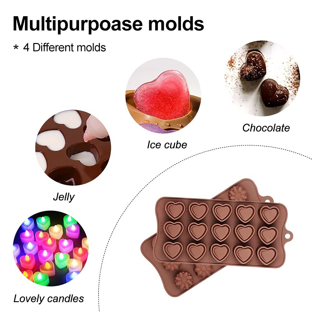 4 Packs Silicone Molds for Chocolate view 4