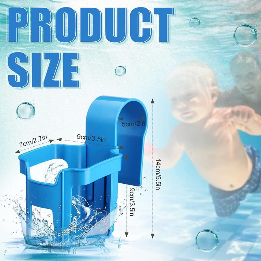 Poolside Cup Holder for Above Ground Pools Pool Cup Holder for Drinks Oval Top view 2