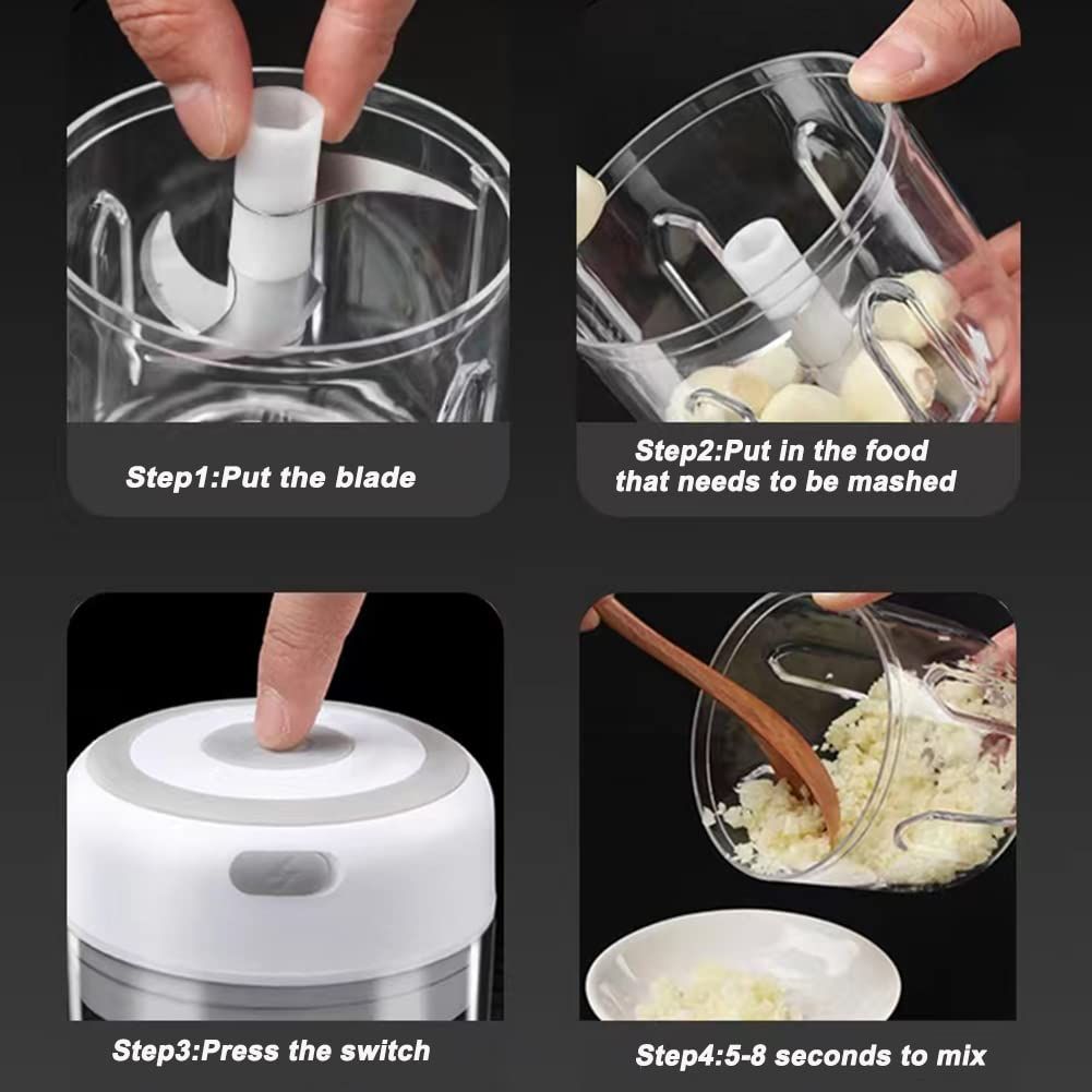 Mini food processor,electric mini garlic chopper,mini chopper food processor view 3