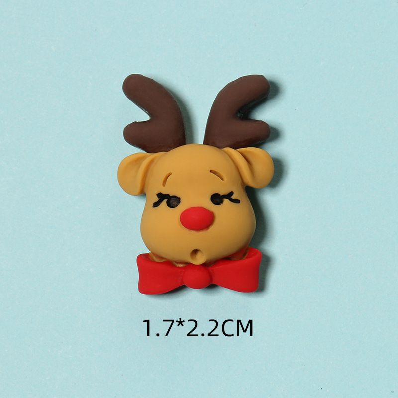 Christmas Embellishments Winter Cartoon Xmas Tree Gift Flatback Resin for view 2