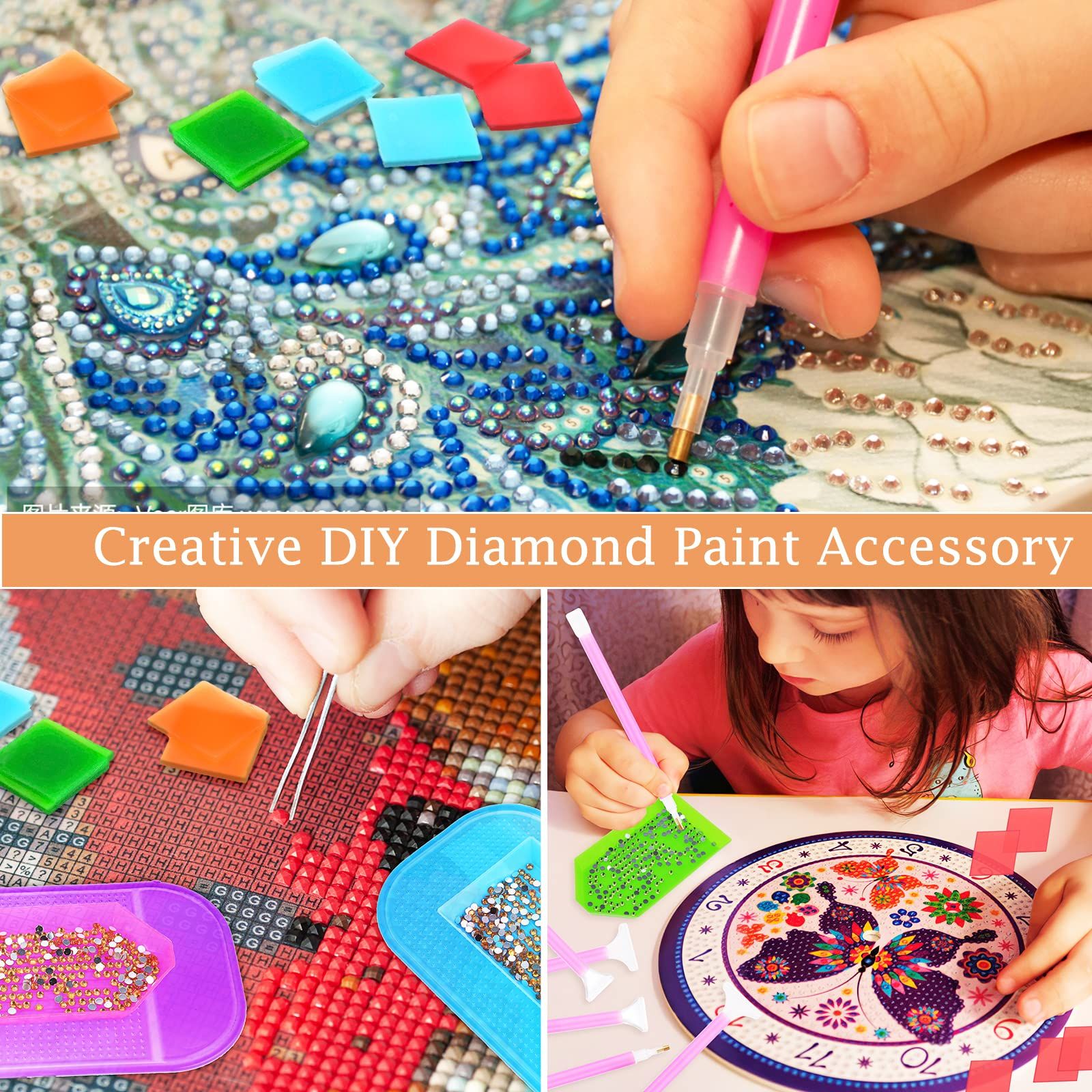 120 Pcs Diamond Painting Glue Clays with Storage Box view 2