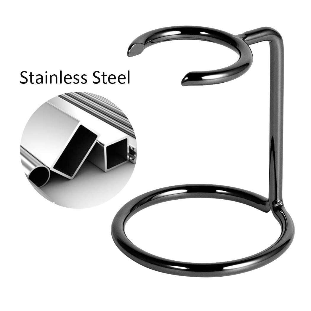Shave Brush Stand Stainless Steel for Badger Shaving Brushes Holder Height view 2