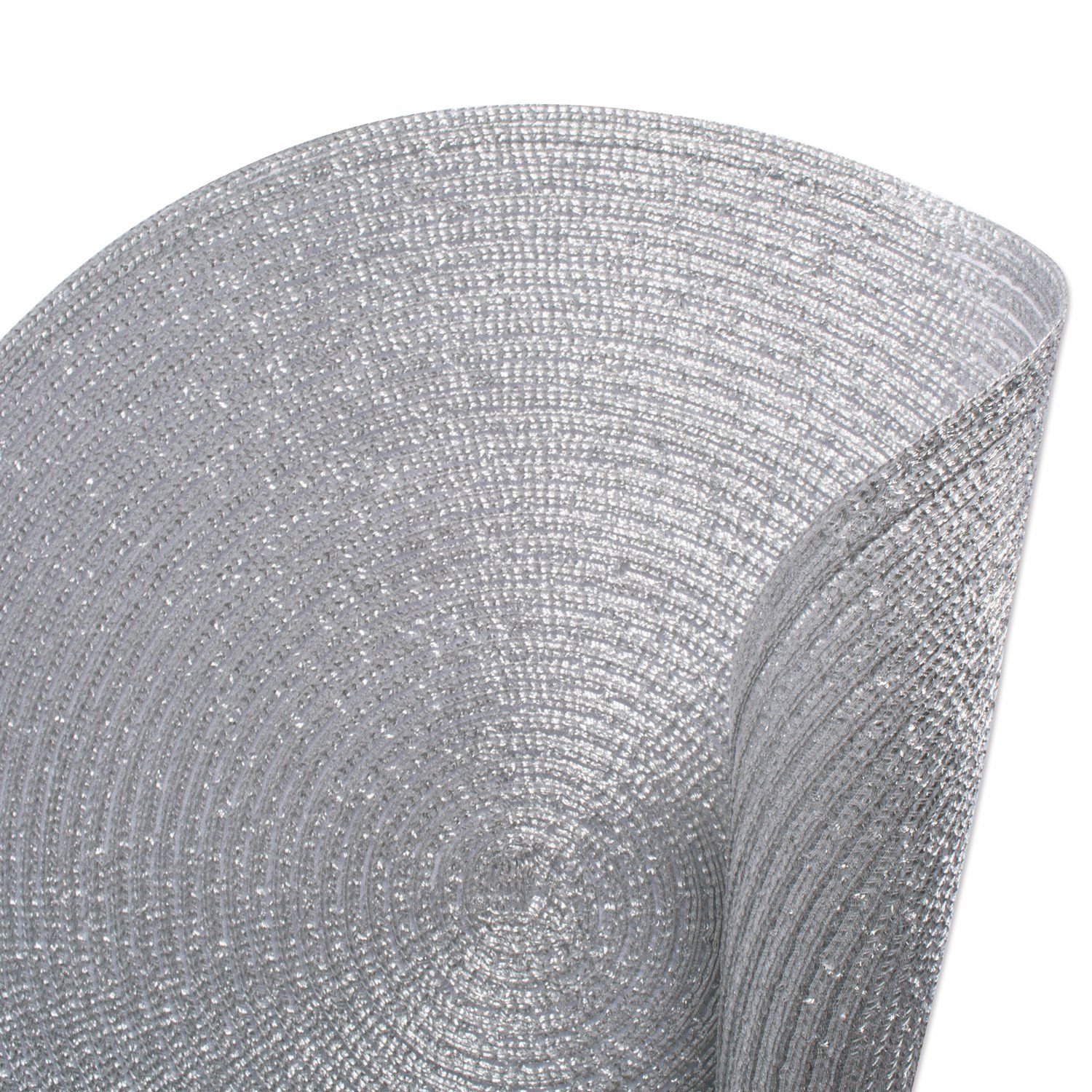 4 Piece DII Woven Placemats Collection Metallic Round Placemat Set view 3