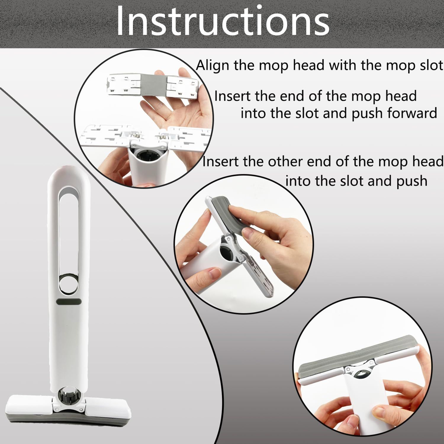one Handed Mini mop for Tabletop Cleaning view 3