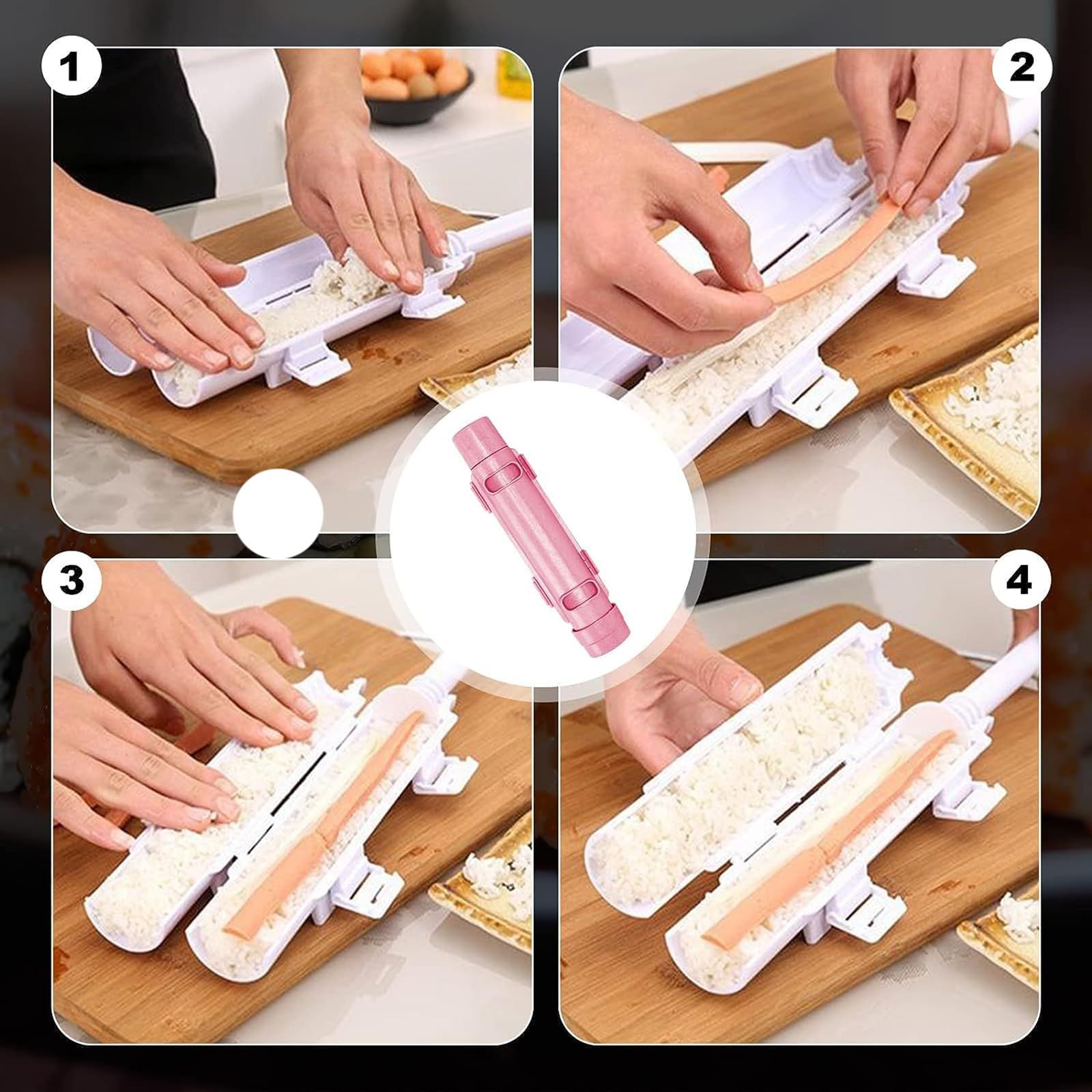 Sushi Maker【Upgraded】 Effortless Sushi Making Kit for Beginners view 4