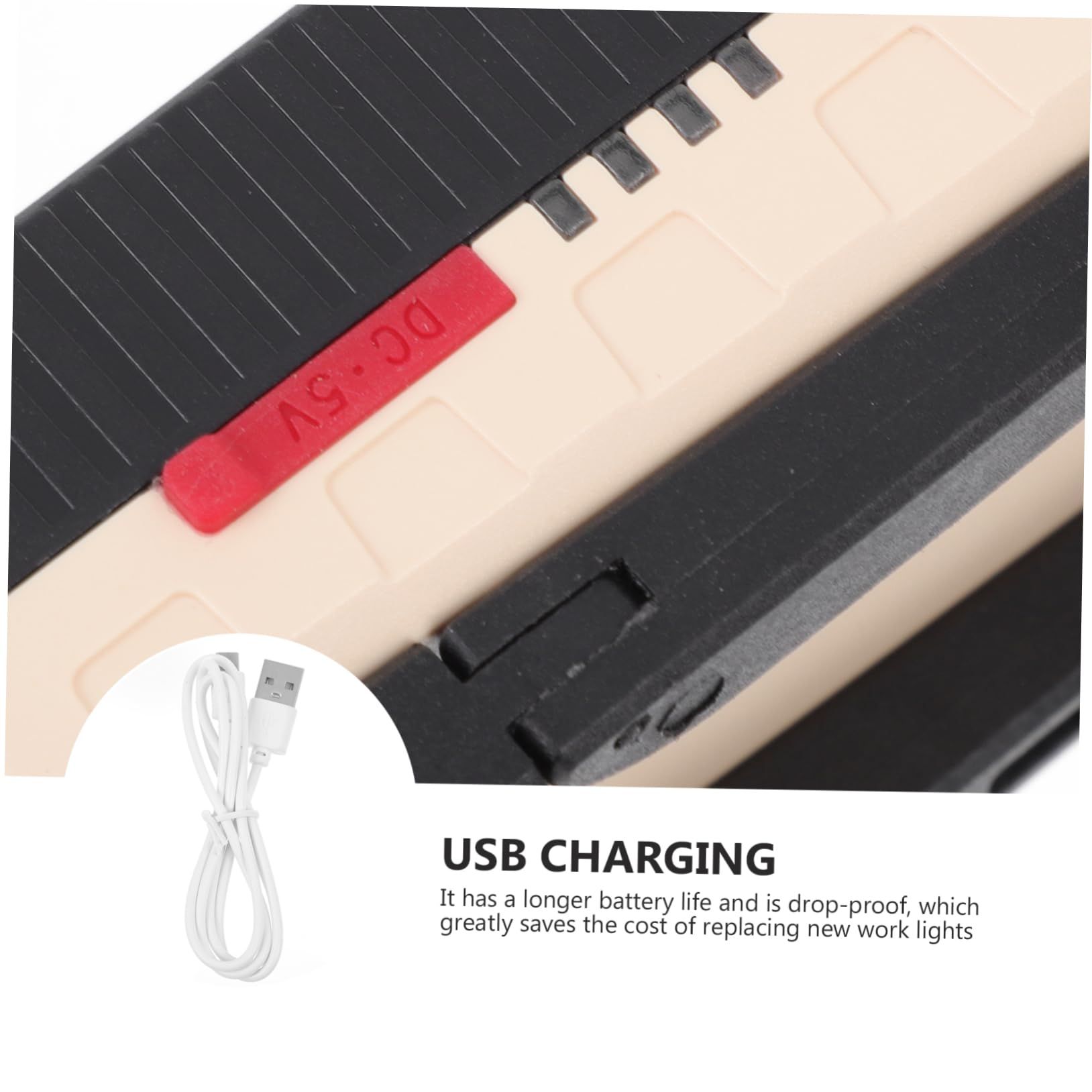 Magnetic Rechargeable Portable Work LED Light with Hanging Hook Battery view 2