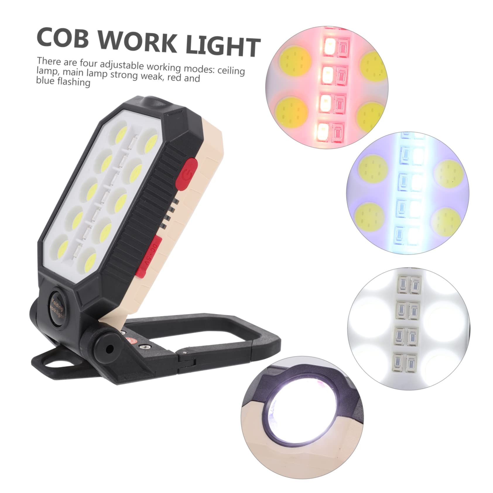 Magnetic Rechargeable Portable Work LED Light with Hanging Hook Battery view 3