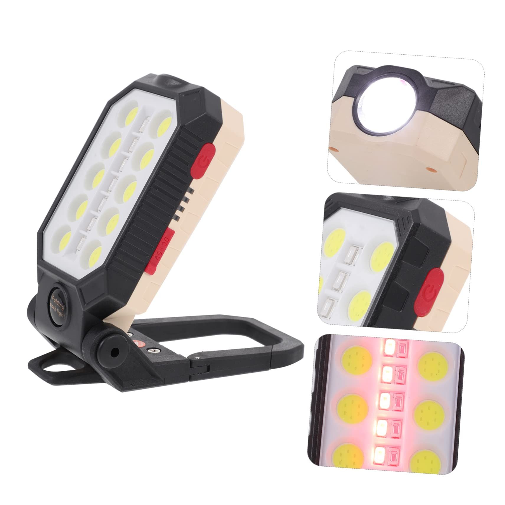 Magnetic Rechargeable Portable Work LED Light with Hanging Hook Battery view 5