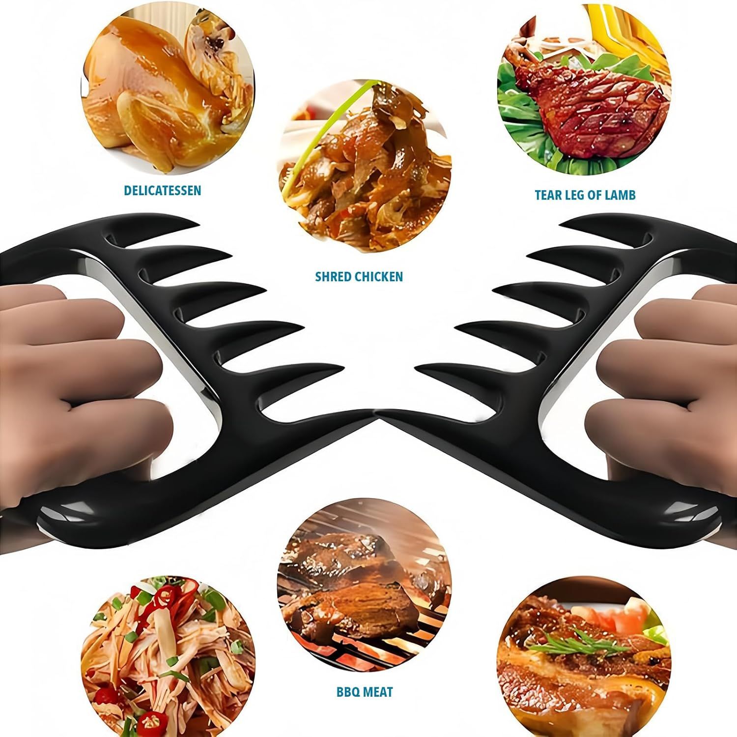 Meat Claws, Bear Claws Meat Shredder Shred Pork Chicken, and Turkey, Cooking view 4