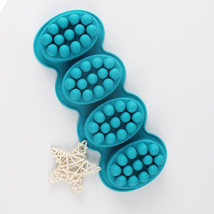 Silicone Massage Soap Mold Oval Massage Soap Bar Making Mould Silicon Candle view 3