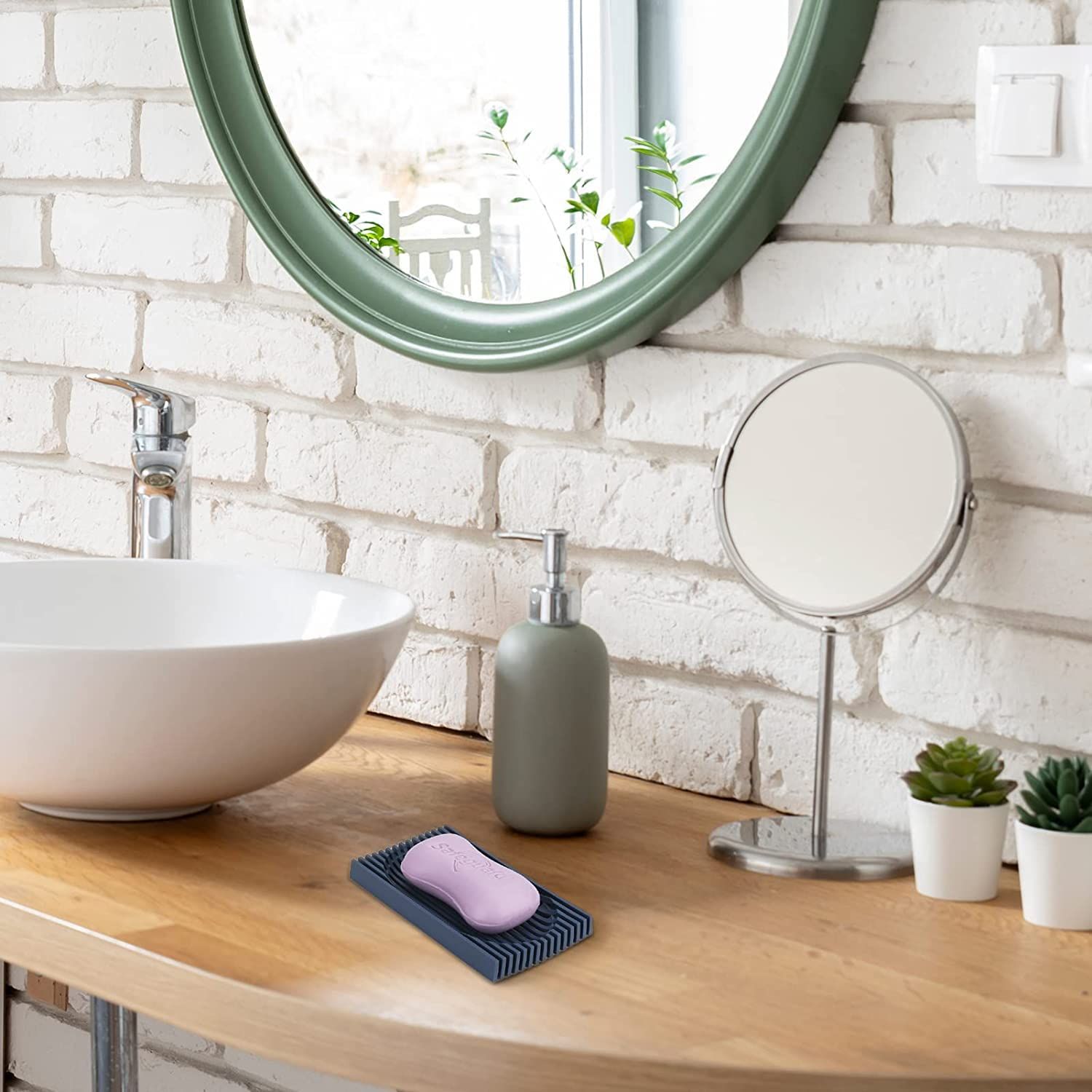 Soap Dish for Shower, Drain Soap Holder, Keeps Soap Dry, Easy Cleaning view 4