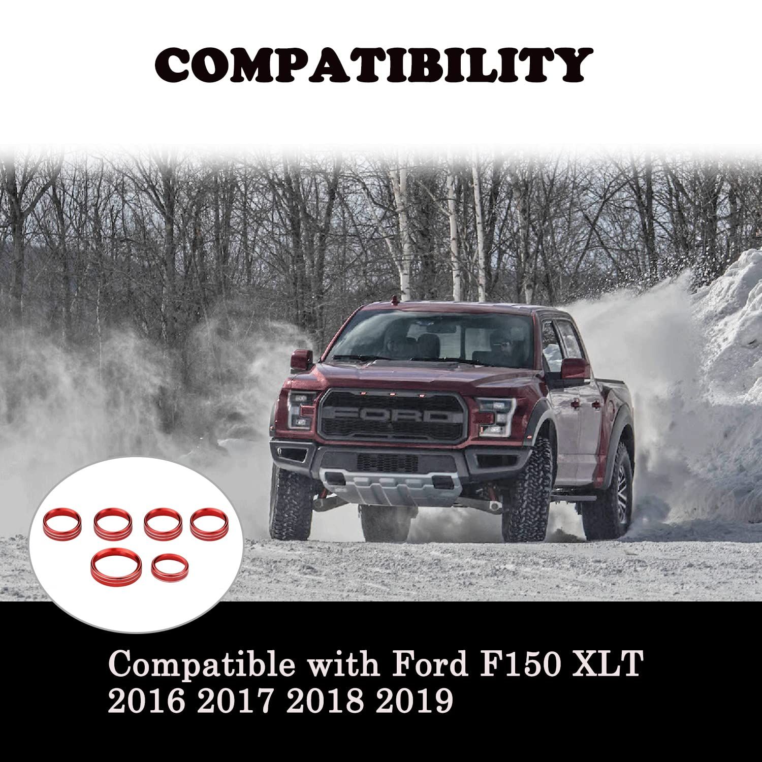 F150 XLT 4WD & Trailer Engine Knob AC VOL Air Conditioner Switch Cover Audio view 4