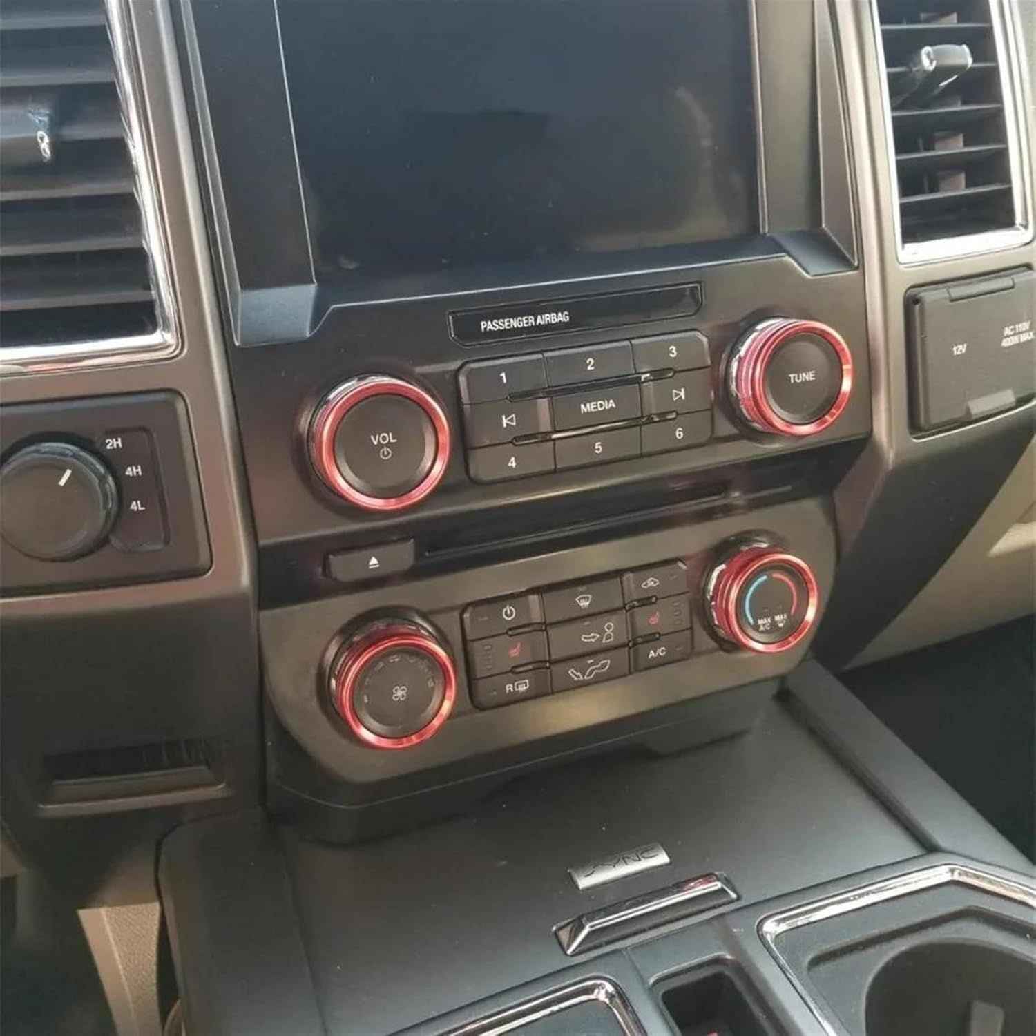 F150 XLT 4WD & Trailer Engine Knob AC VOL Air Conditioner Switch Cover Audio view 5