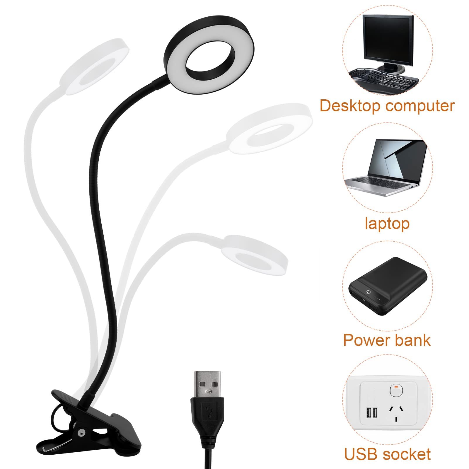 LED Clip On Light Reading Light view 2