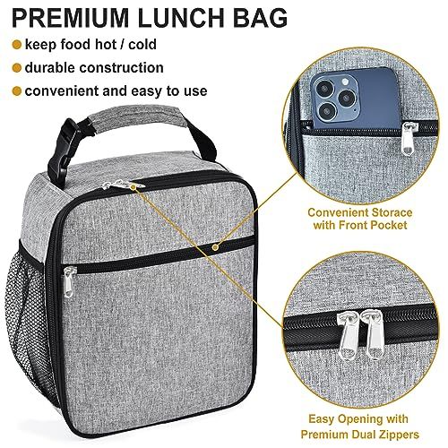Insulated Lunch Bag, Leakproof Portable Lunch Box for Women Men Boys Girls view 4