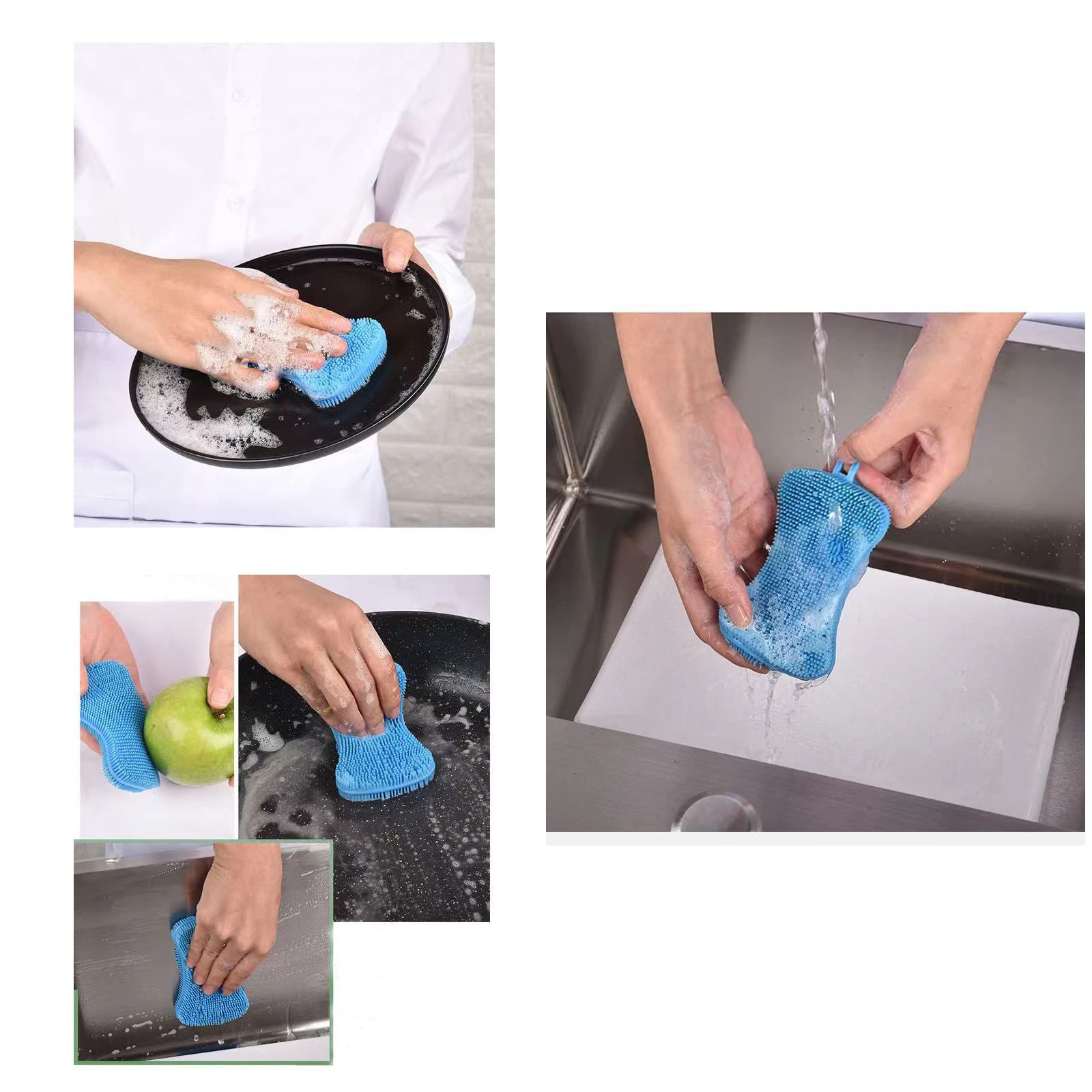 2 PCS Silicone Dish Scrubber view 2