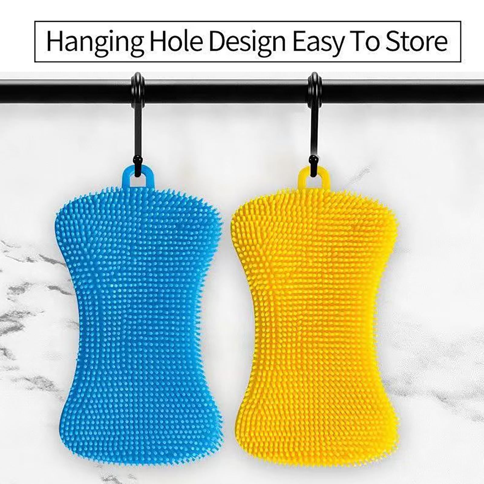 2 PCS Silicone Dish Scrubber view 3