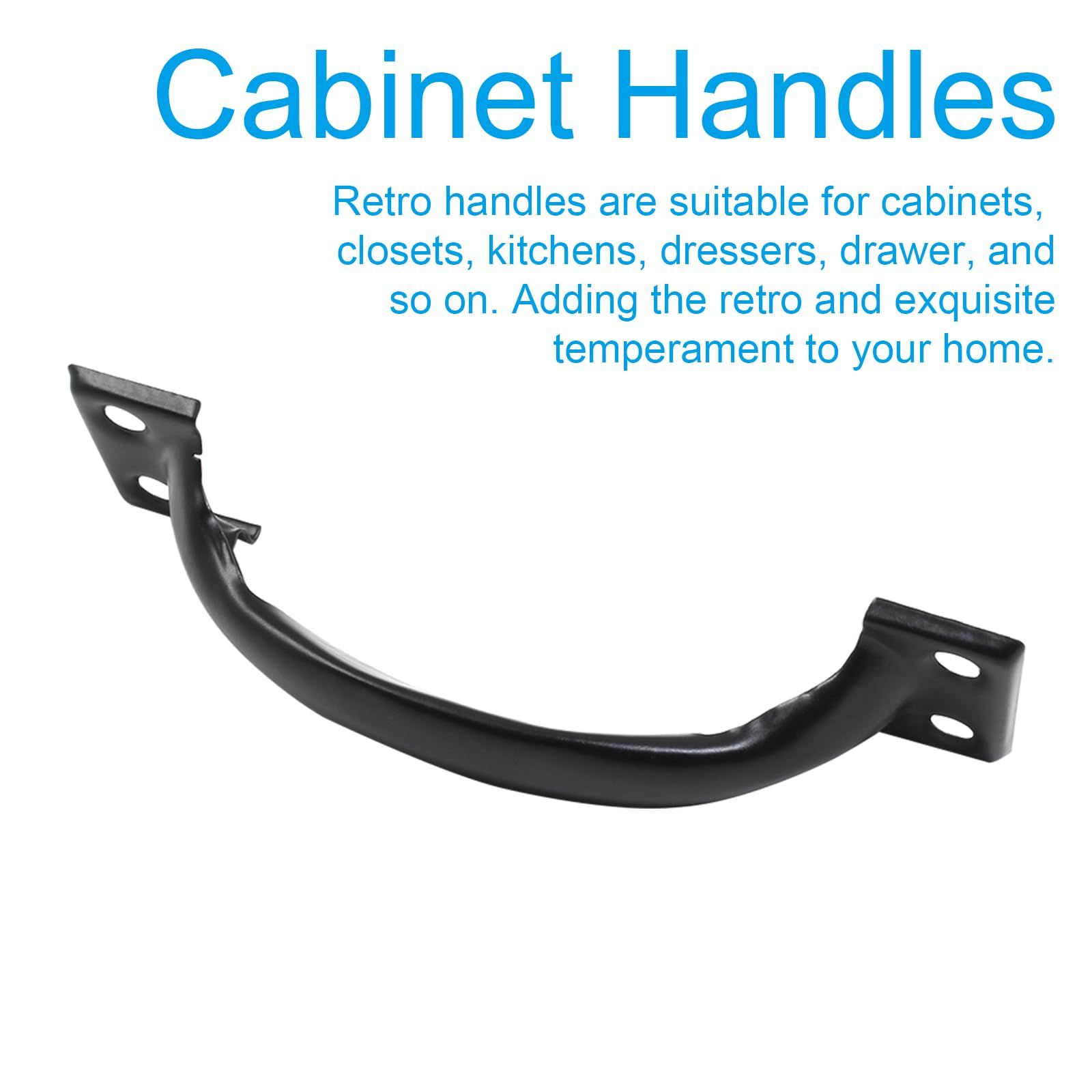 4 Pcs Black Pull Handles view 3