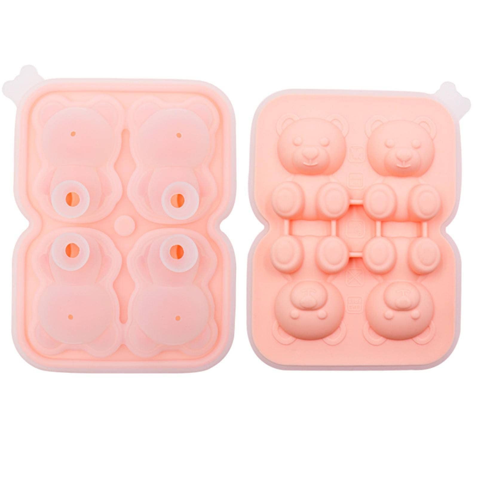Bear Ice Molds Silicone Ice Tray Household Reusable Cute And Fun Ice Cartoon