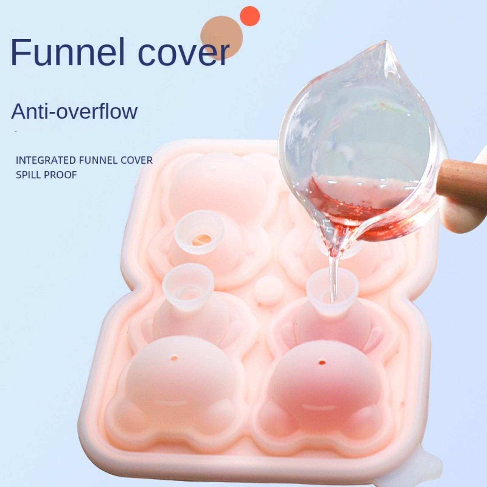 Bear Ice Molds Silicone Ice Tray Household Reusable Cute And Fun Ice Cartoon view 4