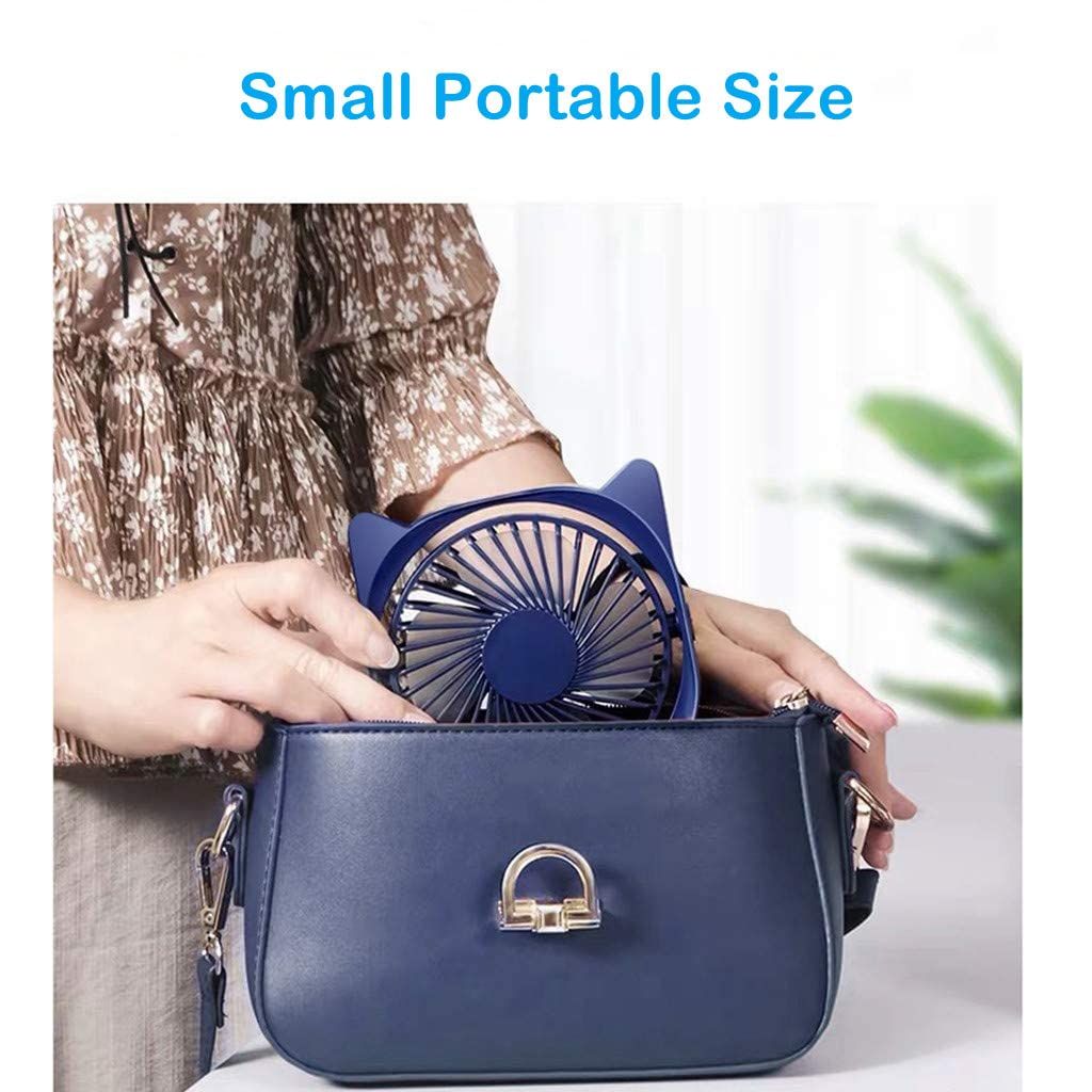 Mini Cute Desk Fan, Little Portable Table Fans Fast Cooling for Home Bedroom view 5