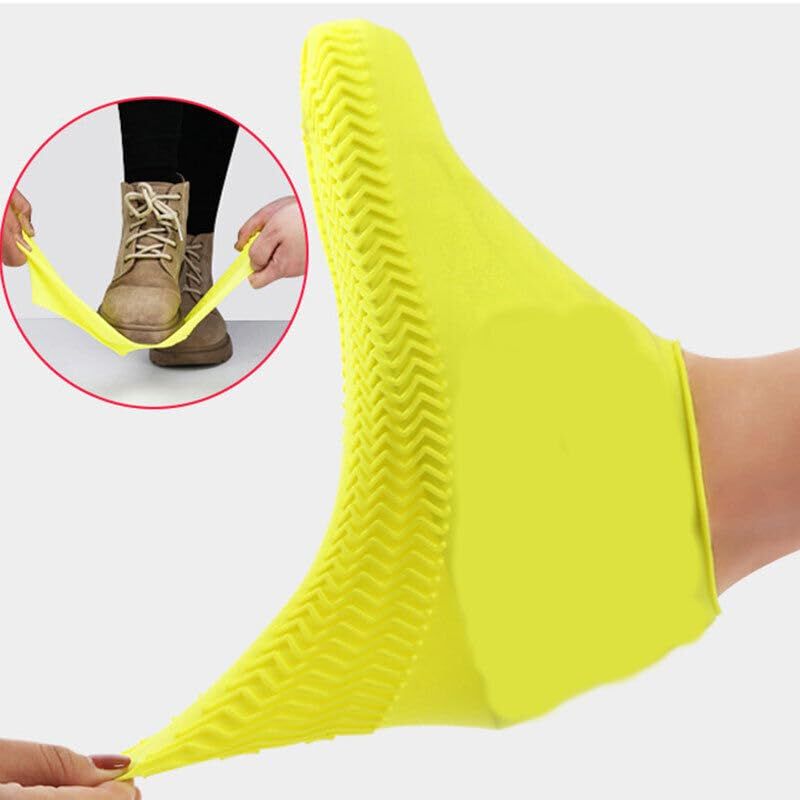 Waterproof shoe cover, silicone, reusable, wear-resistant, anti slip, foldable view 4