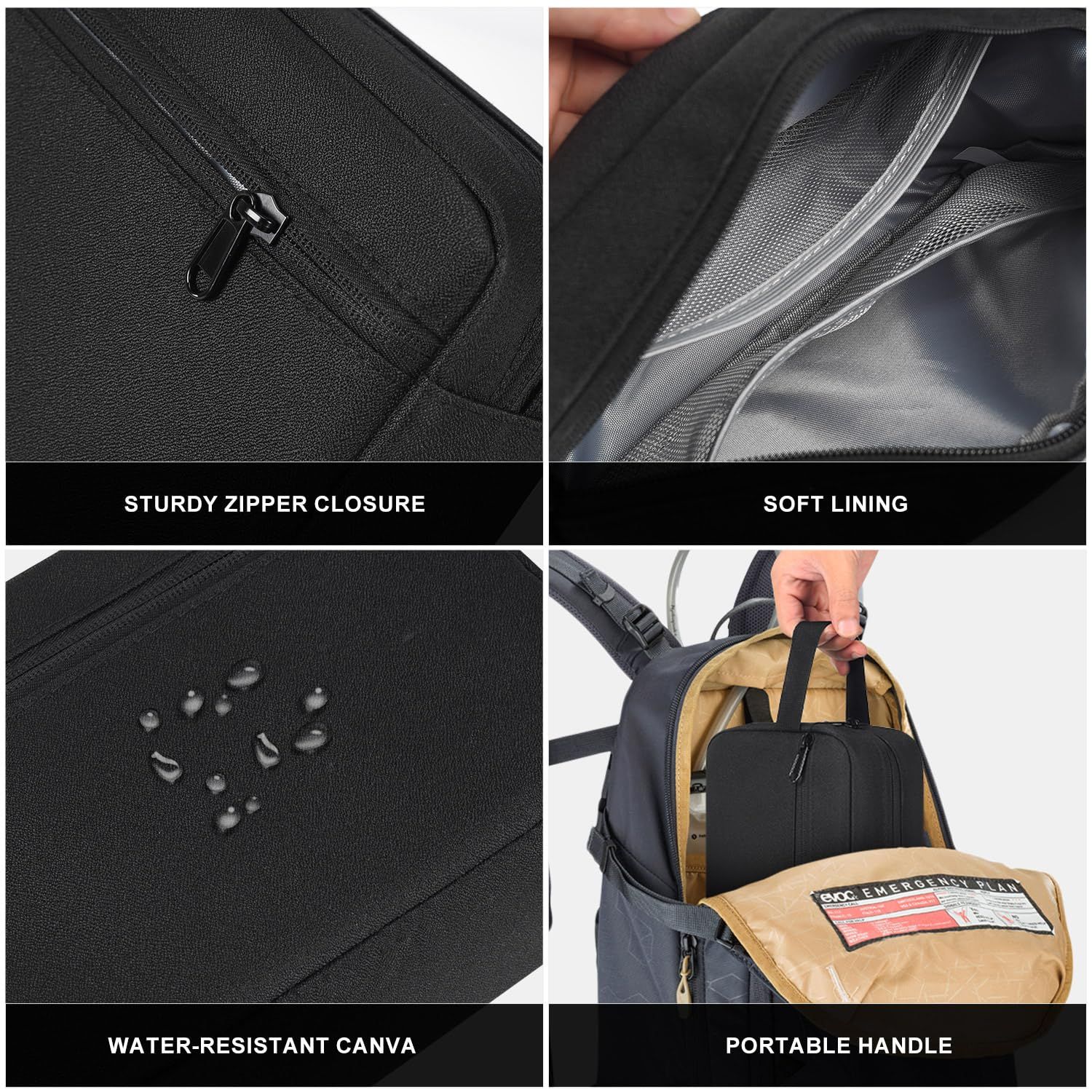 Water-resistant Shaving Bag for Toiletries Accessories view 5
