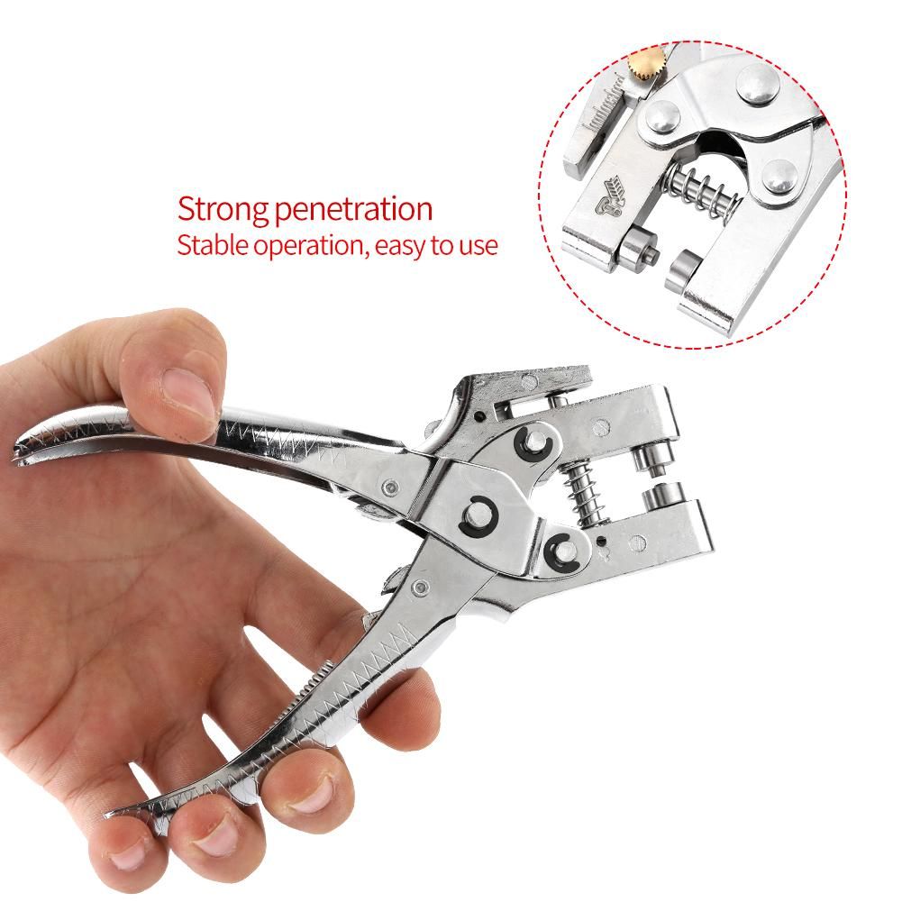 Grommet Kit, Belt Holes Eyelet Setting Tool with 400pcs Easy Press Hollow view 3