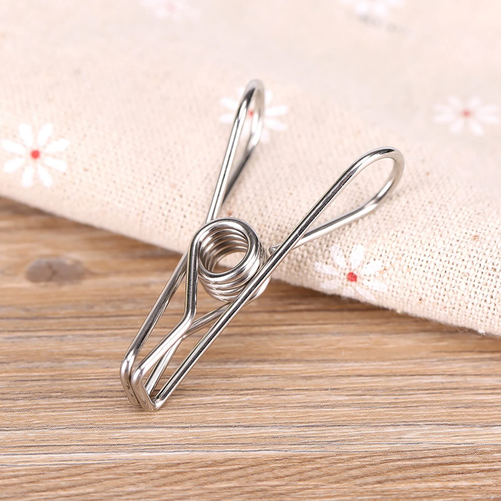20PCS Stainless Steel Clothes Pegs Clips Metal Wire Utility Clips Laundry Pins view 3