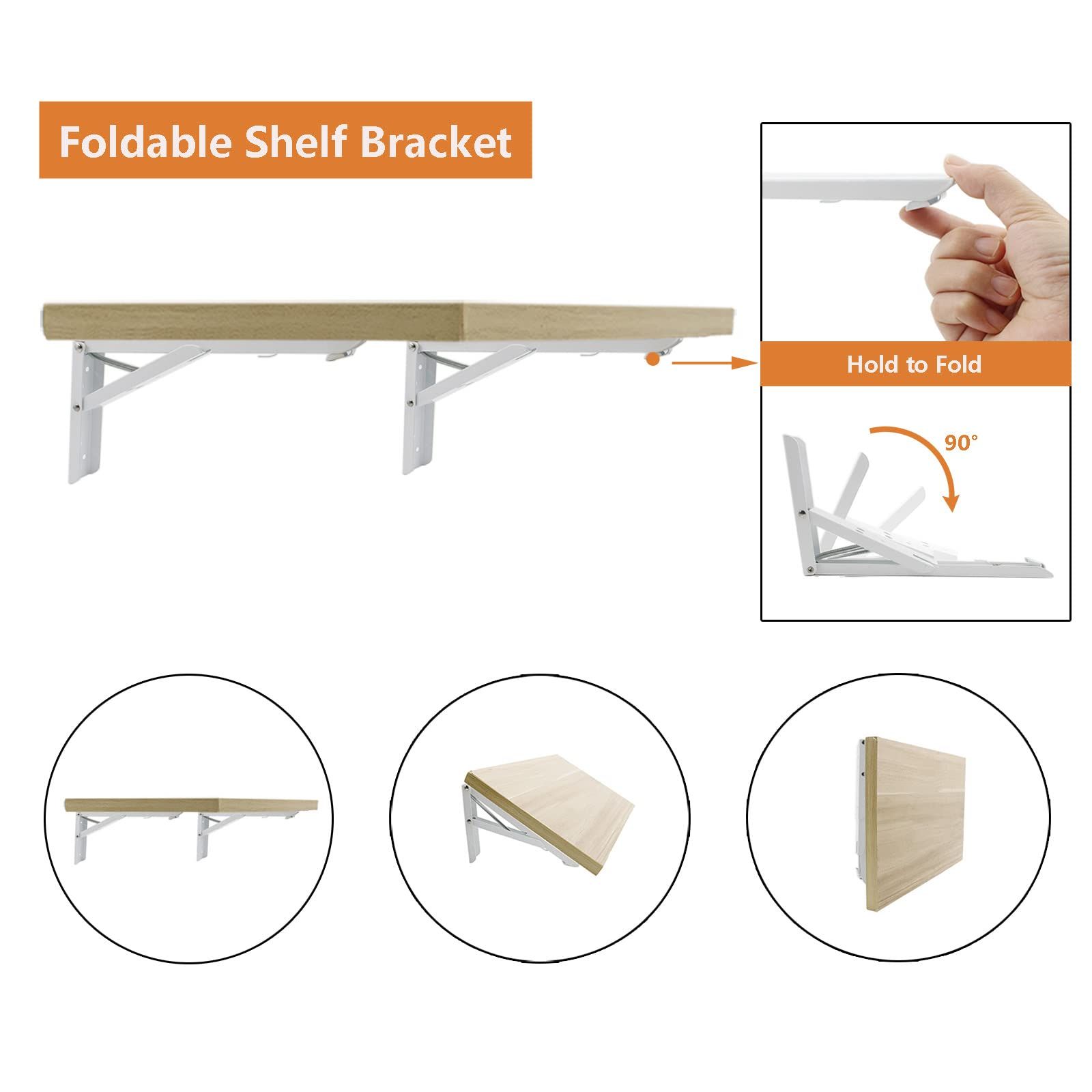 2PCS Folding Shelf Brackets view 3